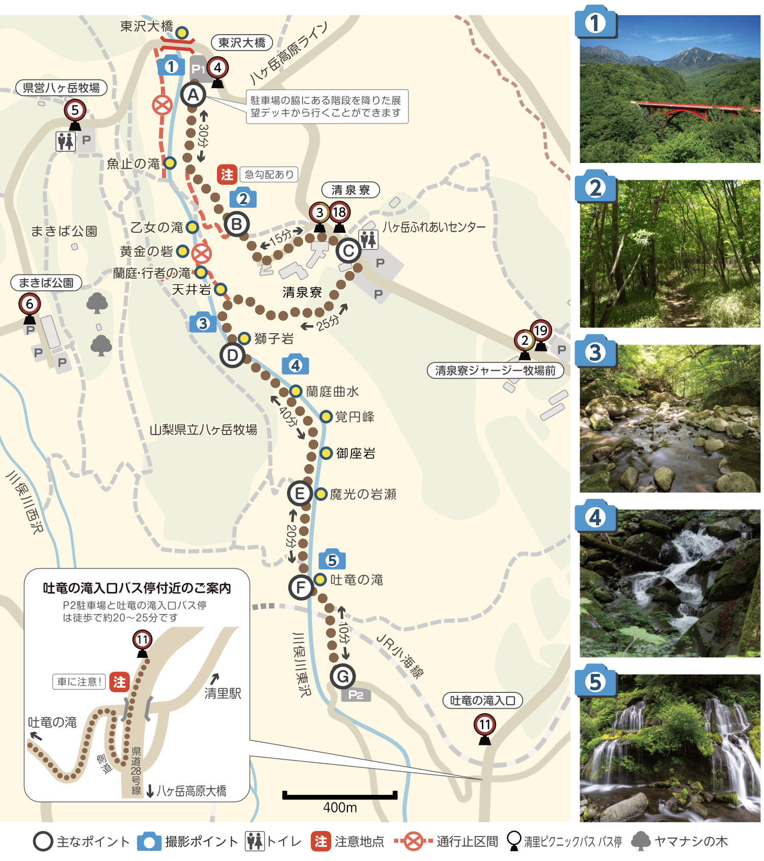 川俣川渓谷コース マップ